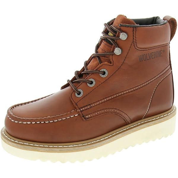 Wolverine Men\'s Olive Brown Leather Moc Toe Work Boots Sz 9.5 Wolverine Men main image 3