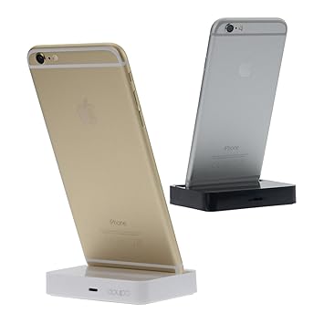 doupi Dockingstation für iPhone 5 5C 5S SE, 6 / 6S Plus, 7/7 Plus, 8/8 Plus, X/Xs / Xs Max/Xr, iPod Lightning Stecker Ladeger