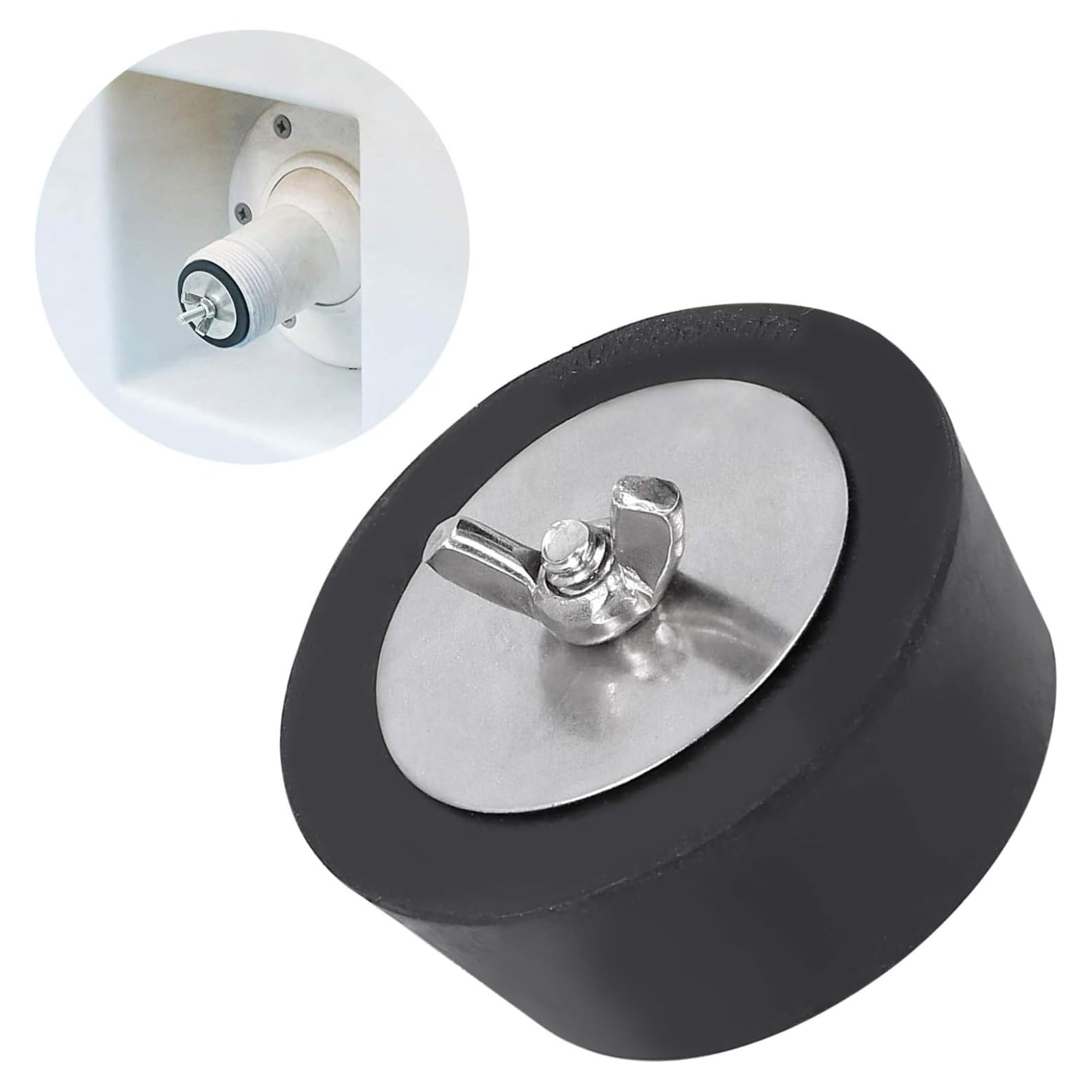 VIFERR Pool Winterizing Plug 63mm Rubber Pool Winter Plug Winterizing Expansion Plug with Metal Bolts for Swimming Pool Winter Fittings