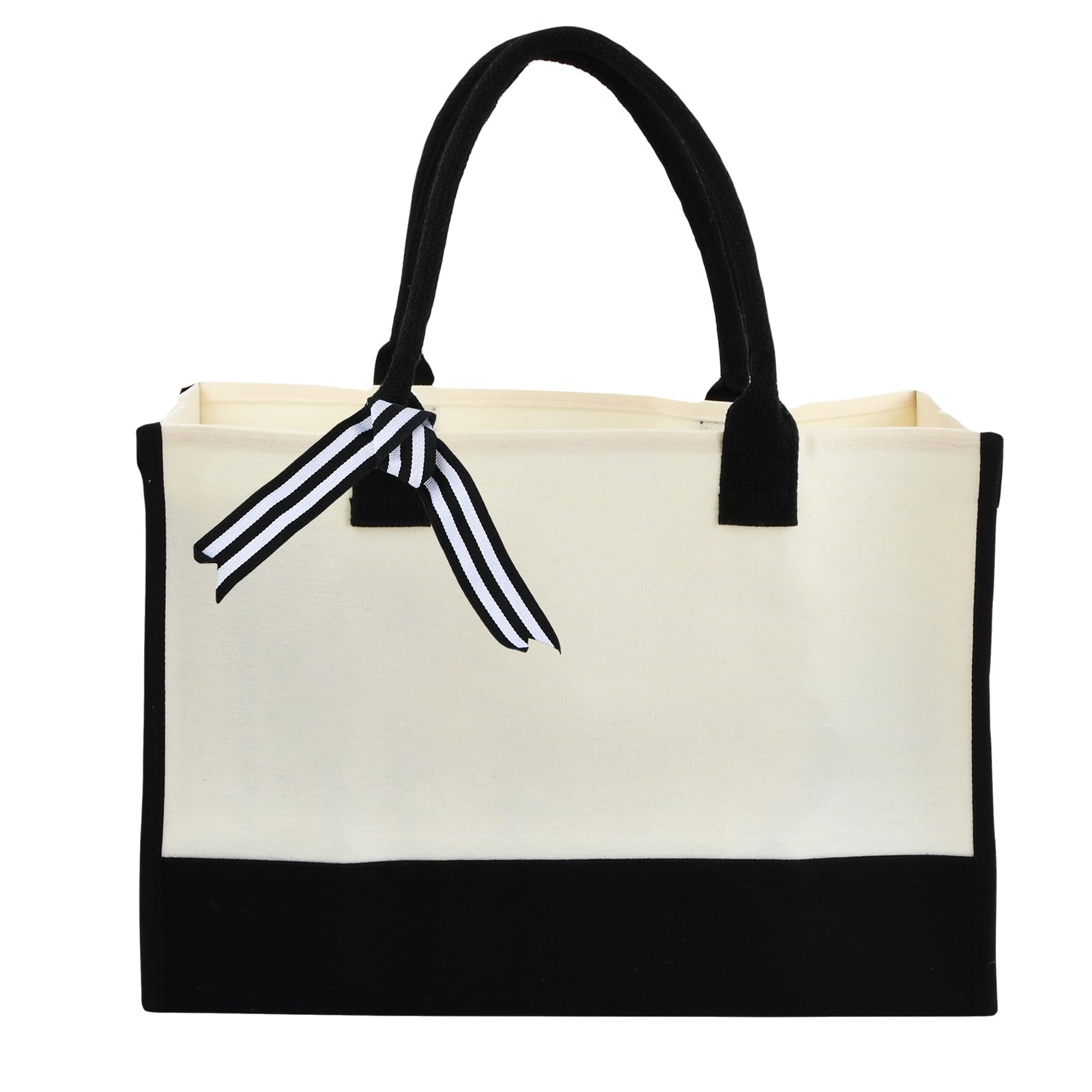 YILANJIN Jute Canvas Tote Bag - Large Capacity Reusable Shopping Bag for Women, Beach - 43 x 30 x 20 CM