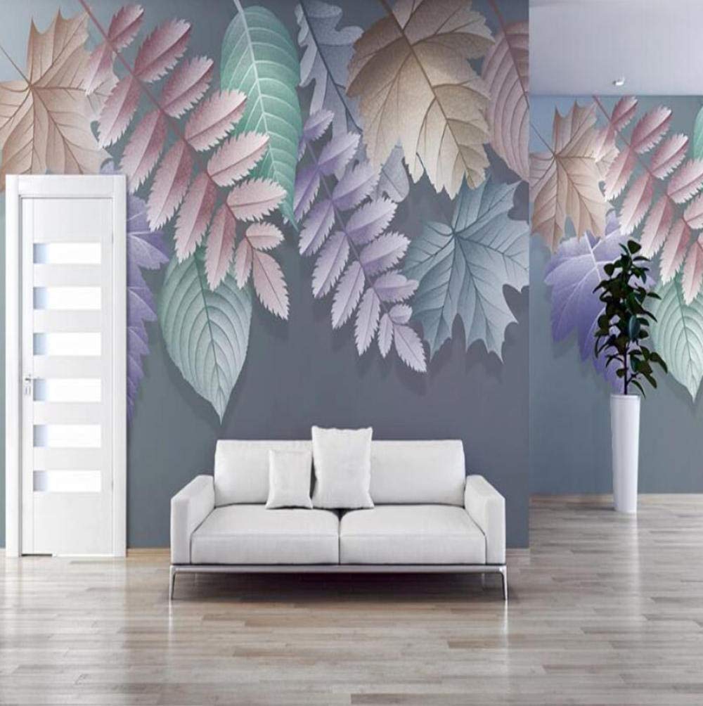 Custom Wallpaper Mural 3D Nordic Minimalist Tropical Plant