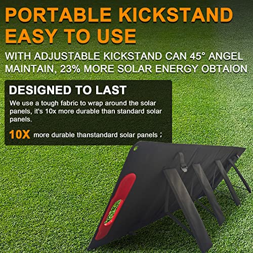 Portable Solar Panel,10W 20V Foldable Solar Panel Battery Charger, 23% Efficiency Module,IP66 Waterproof Solar Panels with 3 Output Ports for Outdoor Camping, Portable Power Station, Motorhome (10W)