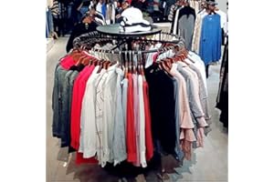 ZICHOUYING Round Clothing Rack Retail Spiral Dress Rack Retail Store Suppliesshoe Rack Shirt Garment Pipe Rack for Clothes Boutique Supplies Display Portable Floor-standing Hanging Rack (Black)