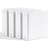 SUNEE 3 Inch Binders 3 Ring 4 Pack, PVC-Free Clear View Large Binders 3" (Fits 8.5x11 Inches) for School, Office & Home Use, 