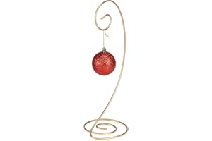 Red Co. 13 inch Golden Finish Ornament Wire Display, Single Spiral Stand for Home Decoration