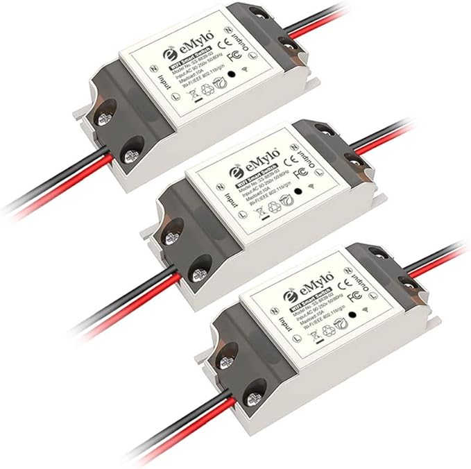 eMylo Smart WiFi Schalter Wireless Relais Fernbedienung Wlan Lichtschalter Modul Smart Home Automation Switch Timer Kompatibel mit Alexa Google Home ber iPhone Android 3 Pack