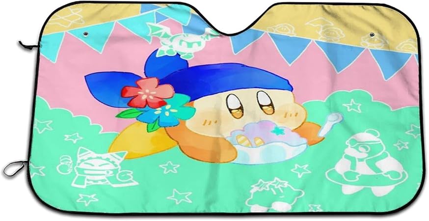 Amazon 星のカービィ ワドルディ サンシェード 車 フロントサンシェード 遮光断熱 吸盤 紫外線対策 日除け キャラクター アニメ グッズ 雑貨 かわいい おしゃれ 車用品 Danesi １３０ ７０cm 車 バイク 車 バイク