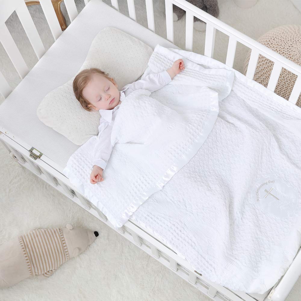 Bed Blankets Baby Gooulfi Baby Christening Blanket Newborn Unisex