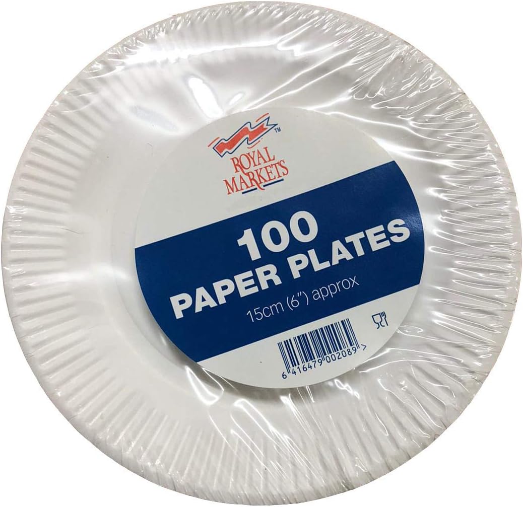 Tezraftaar® Paper Plates 15cm Pack of 100 Disposable Plates, Party Plates Amazon.co.uk Toys