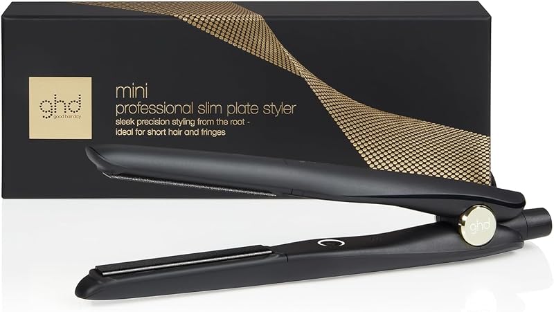 ghd Mini Styler - Alisador de Cabelo Profissional para Cabelos Curtos e Franjas, Placas Mais Estreitas, Unissexo para Mulheres e Homens, Penteados de Precisão, Cor Preto (European Plug)