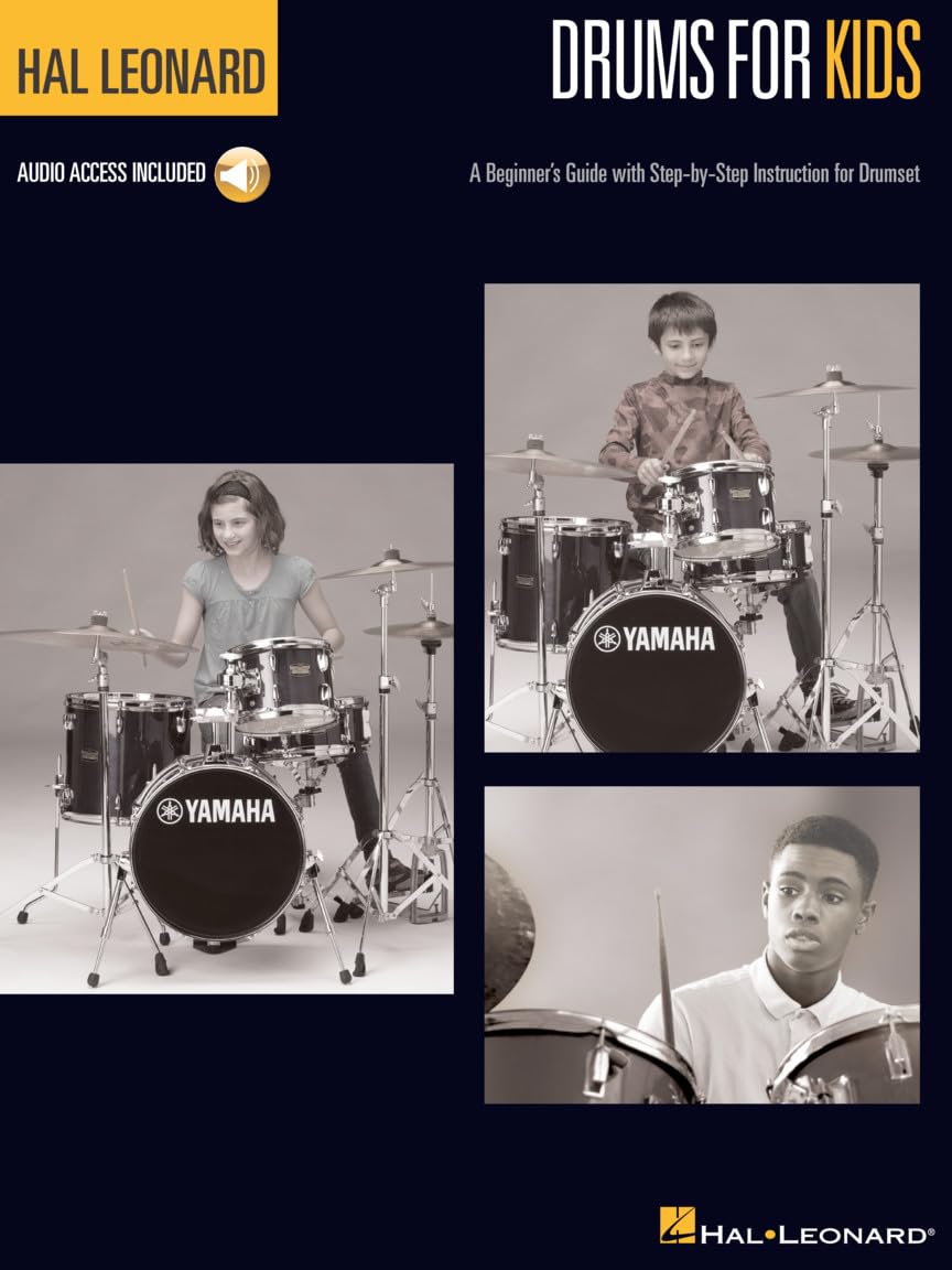 Hal Leonard Drums for Kids | Beginner Drum Set Method Book with Step by Step Lessons and Online Audio | Learn Drum Kit Basics for Children Through Rock Songs and Easy Drum Notation Practice