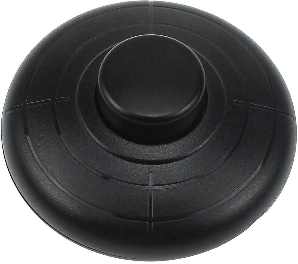 LbsAMP Foot Switch 2A 250V Round Push Button for Lamps Table Floor Lights Black