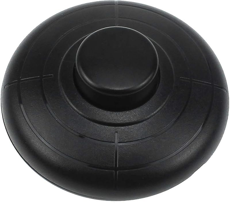 LbsAMP Foot Switch 2A 250V Round Push Button for Lamps Table Floor Lights Black