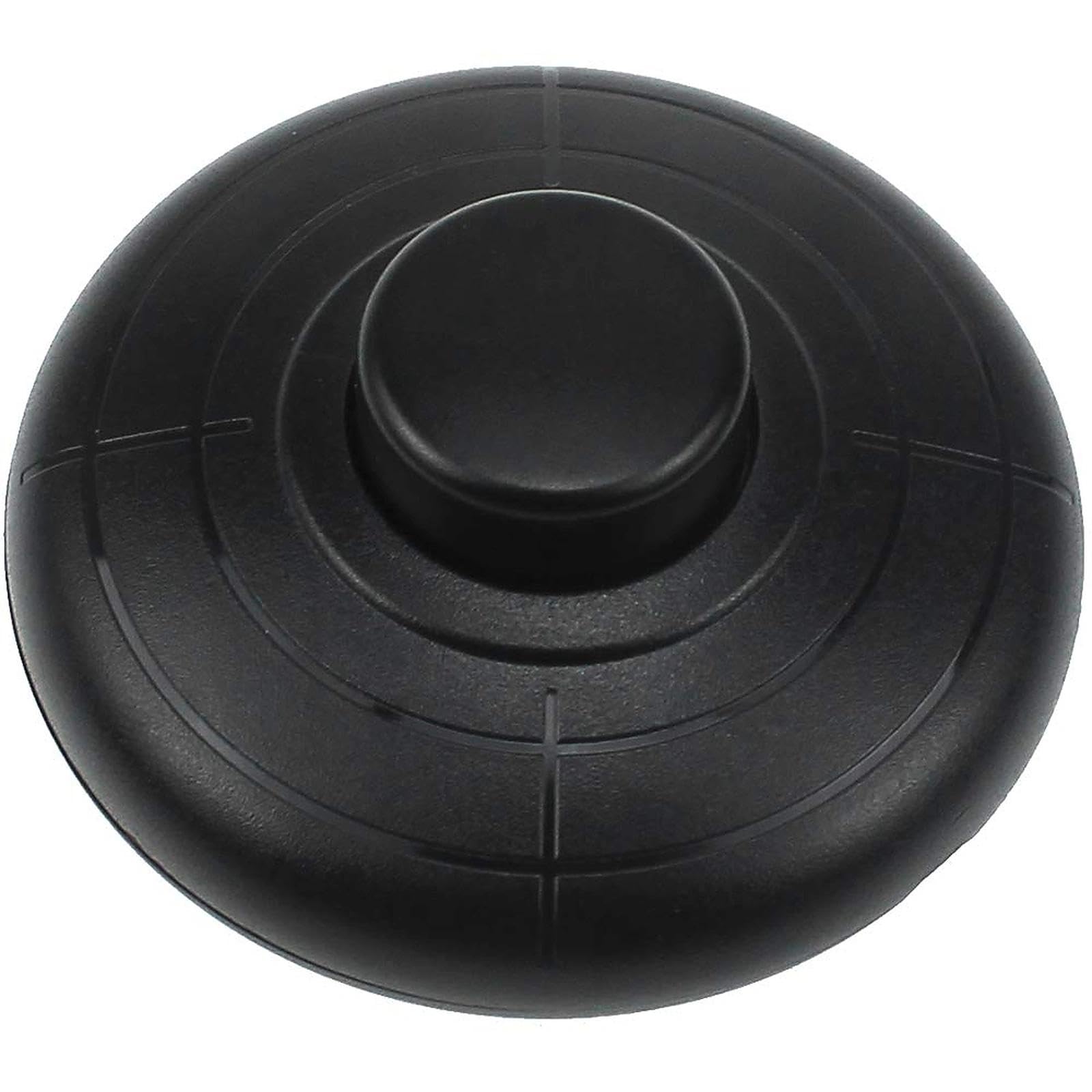 LbsAMP 1 Pcs in-Line Foot Press Switch 250V/2A for 2 or 3 Core Round Foot Switch Foot Push Switch for Standard Lamp Floor Lamp Table Lights Ø65mm x 28mm - Black