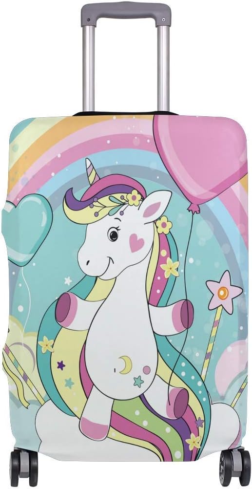 Cartone animato Unicorno Cavallo Arcobaleno Copertura bagagli Valigia  Protezione da viaggio Taglia M Valigie per bambini urban-earth.co.uk