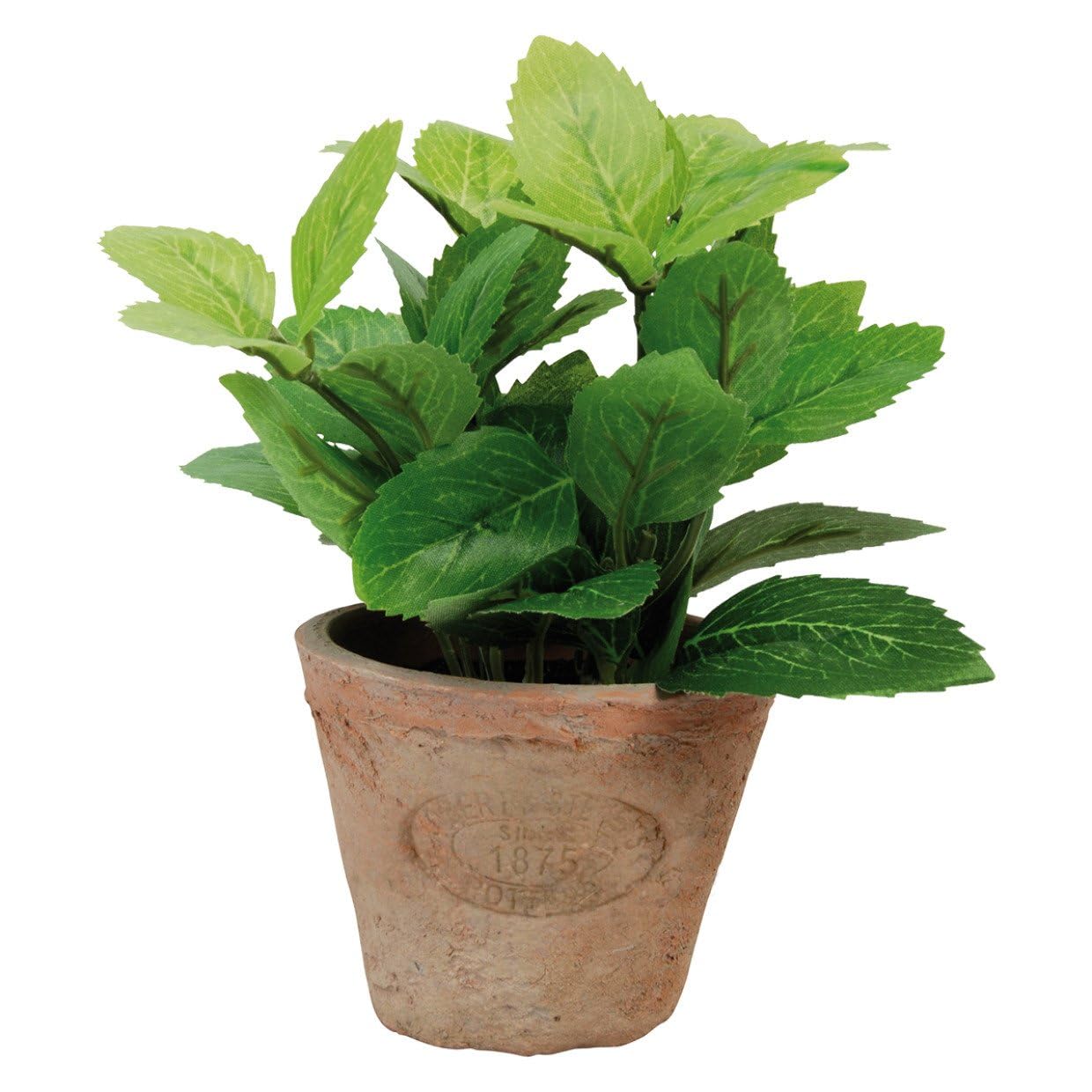 Esschert's Design AH003 Small Artificial Aged Terracotta Pot - Mint/Green