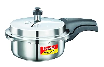 Prestige Deluxe Plus Stainless Steel Pressure Cooker, 2 Litres
