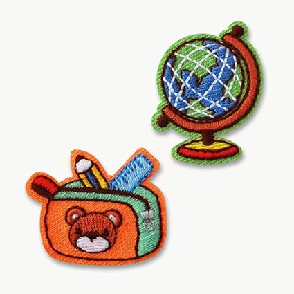 Amazon Co Jp Mini Motif スクールグッズ アイロン接着ワッペン イラストちっくな動物のかわいいワッペン アップリケ ホーム キッチン
