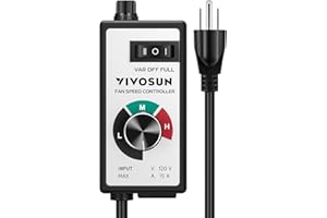 VIVOSUN Variable Fan Speed Controller, Speed Adjuster for Inline Duct Fan in Ventilation System