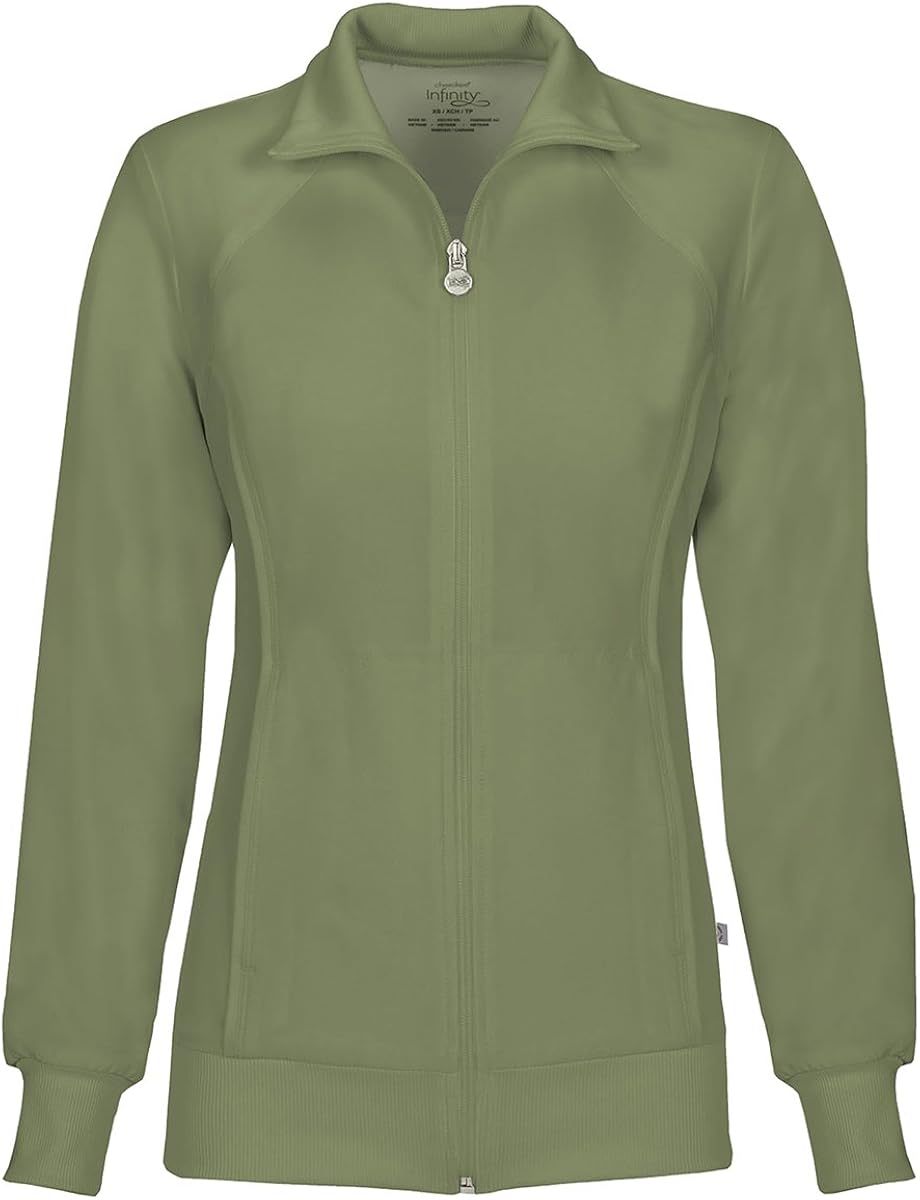 CHEROKEE Women's Zip Front WarmUp Jacket, 2391A Clothing