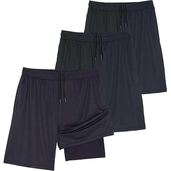 SILKWORLD Men's Running Stretch Quick Dry Shorts with Zipper