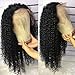 Maxine Deep Curly Human Hair Lace Front Wigs 130% Density Brazilian Virgin Curly Wave Wig with Baby Hair for Black Women 18Inch