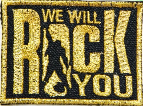 WE WILL ROCK YOU Queen Music Band Logo Heavy Metal Punk Rock Rockabily Jacket T-shirt Patch Sew Iron on Badge Sign Costum