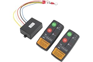 ZASCHMOY Wireless Winch Remote Control Kit with 75ft Range and High Sensitivity Antenna for Car, ATV, Truck - Universal 12V/2