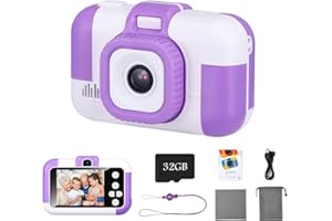 ENGPURE Kids Selfie Camera Christmas-Birthday - Gift for Girls Age 3-10, Kids Video Camera for Girls Boys Toys, Kids Toddler Cameras for 3 4 5 6 7 8 9 10 Years Old with 32GB SD Card
