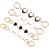 4Pcs Bag Extender Chain Heart Moon Purse Strap Extenders Gold Purse Extender Chain White Purse Accessories Bag Charms for Handbags Crossbag Shoulder Bag Making Supplies