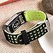 Lwsengme Silicone Bands Compatible with Fitbit Charge 2, 18mm Silicone Replacement Accessories Wrist Band with Adjustable Buckle Compatible with Fitbit Charge 2 HR.(Black/Fluorescent Yellow)