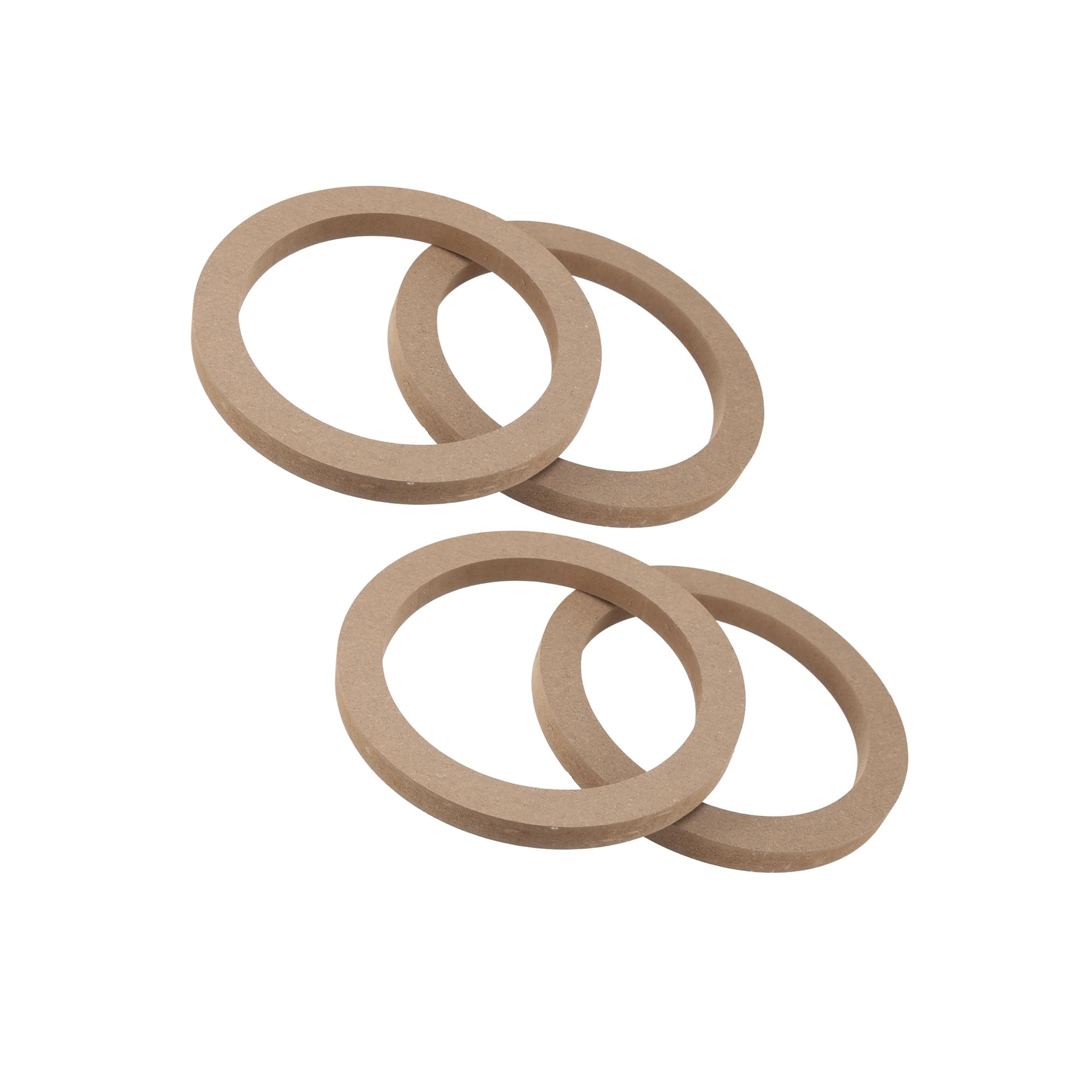 Motoforti 4 Pcs 6.5" Universal Wooden Car Speaker Subwoofer Spacer Rings Long-lasting
