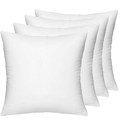 Buy 4 Packs Decorative Square Pillow Insert 18 X 18 Inch Sofa