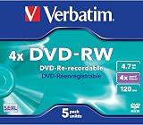 Verbatim DVD-RW Matt Silver 4.7GB 4x Speed Jewellery Case Data Video Music view 2