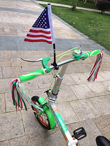 AISHEMI Kid's Bike Handlebar Streamers Bicycle Scooter Trike Colorful Long 11" Length Satin Ribbon Streamer Baby Carrier Accessories Easy Attachment to Cycle's Handlebars (1 Pair) (red) - Thumbnail 3