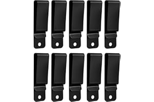 BUGUUYO 10Pcs Black Metal Belt Clips Iron Hooks Single Hole Buckle for Bag Closures Backpack Accessories