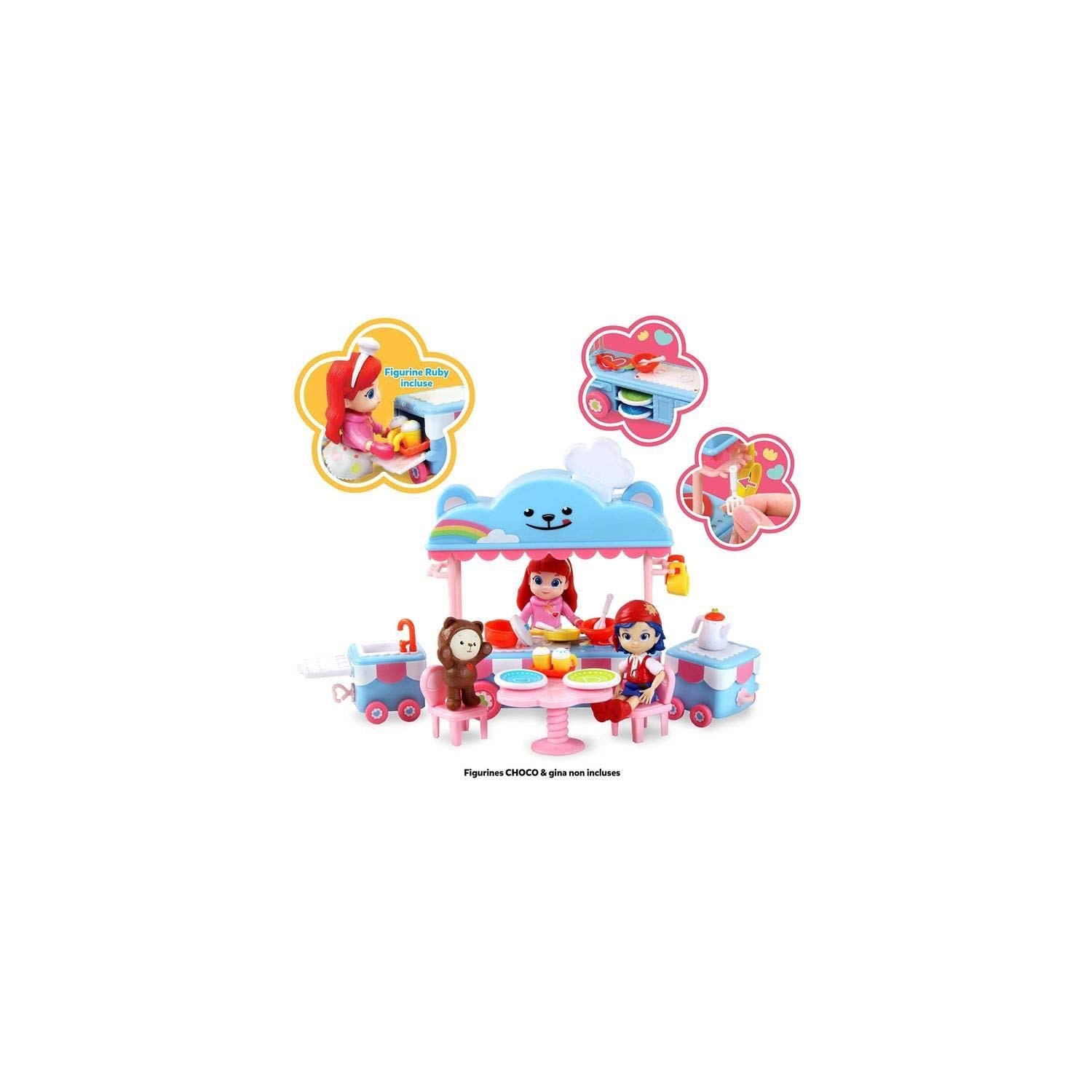 Silverlit Rainbow Ruby - Mini Universe Licence - Mobile Kitchen - Complete Play Set with Equipped Mobile Kitchen - Toy with Accessories and Ruby Figure Included
