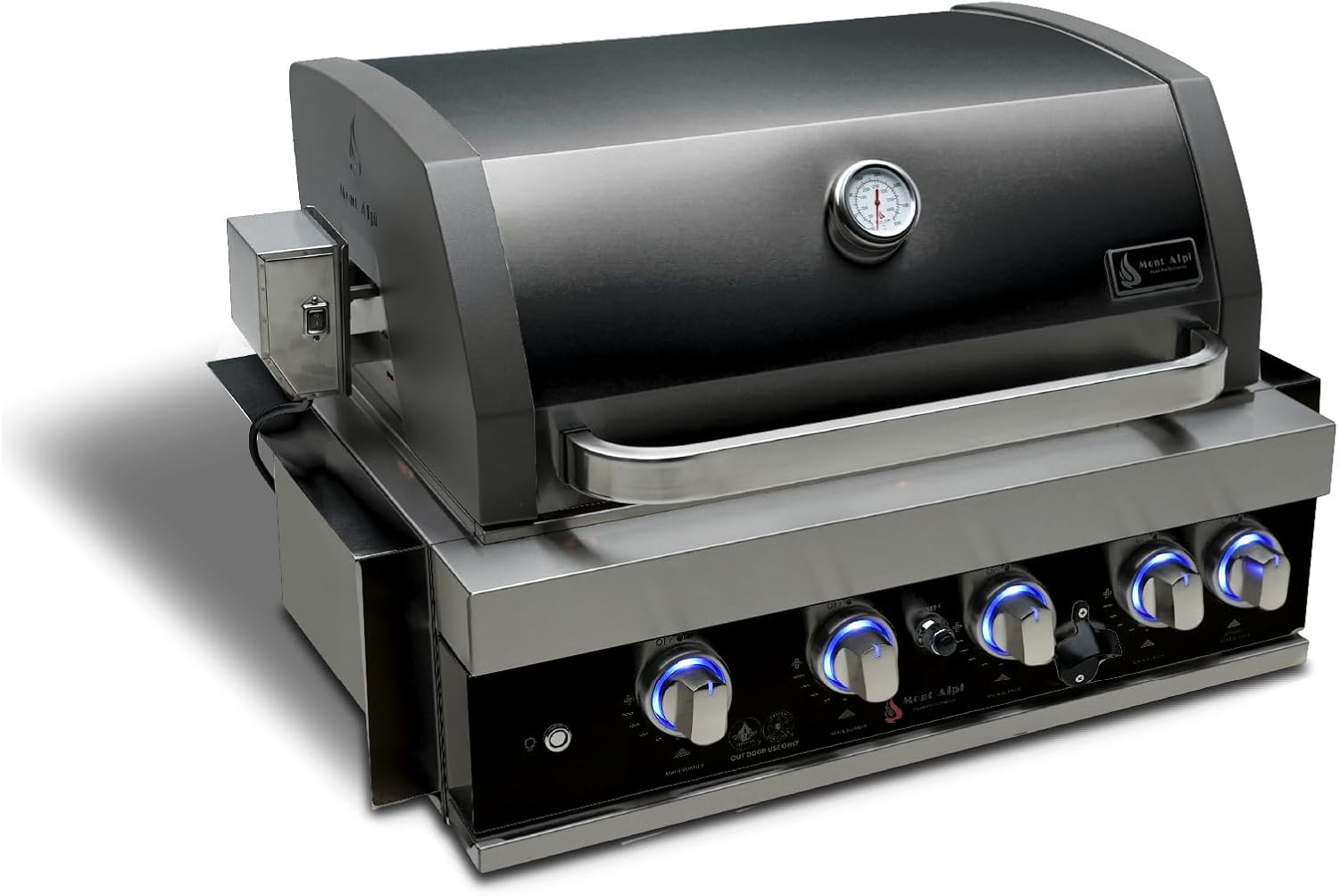 Mont Alpi 4-Burner Grill with natural gas conversion components.