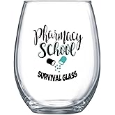Pharmacy Student Gifts for Women Pharm School Acceptance Stemless Wine Glass her 0239