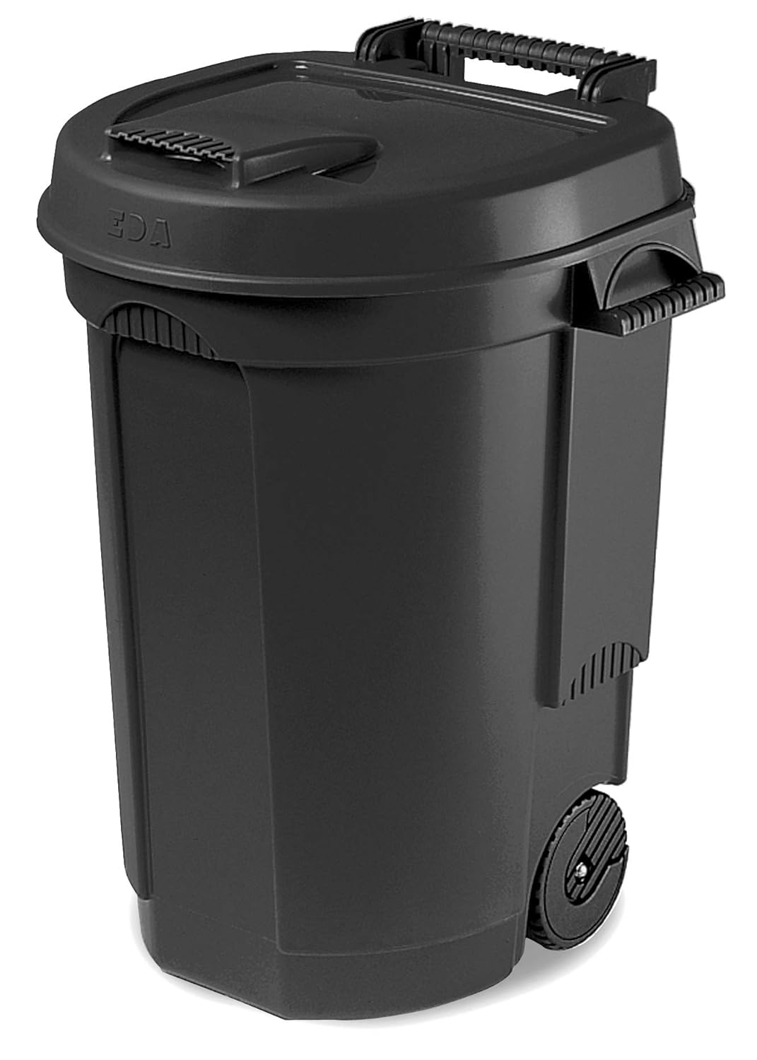 EDA 010633 Rubbish Bin with wheels 110 L, Black Amazon.co.uk Garden