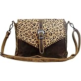 Myra Bag Swish Leather & Cowhide Bag Upcycled Cowhide & Leather S-2841