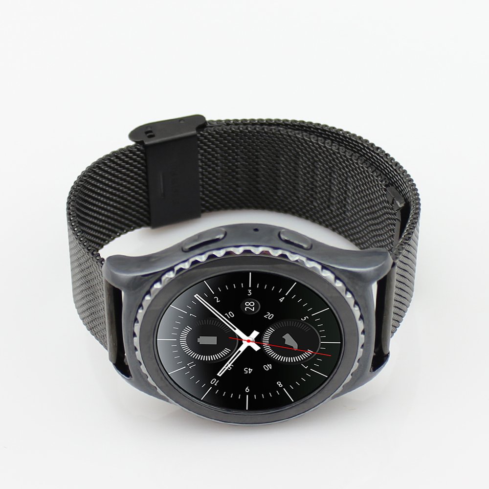 Gear S2 Band, SENTER® Samsung Classic Smartwatch Replacement Band for Samsung Gear S2 (fit for SM-732&SM-735) , black-Metal