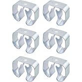CHENJIN 6PCS Garden Tool Rack Metal Elastic Clip Holders 3/4-1-1/8-Inch Wall Mounted Tool Spring Grip Clips For Brooms Pipes Fixing Truck And Automobile Gauge Accessories
