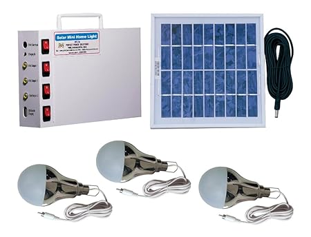 Vicco Solar Home Light Set 6 Volt (White, 3 Watt Panel)