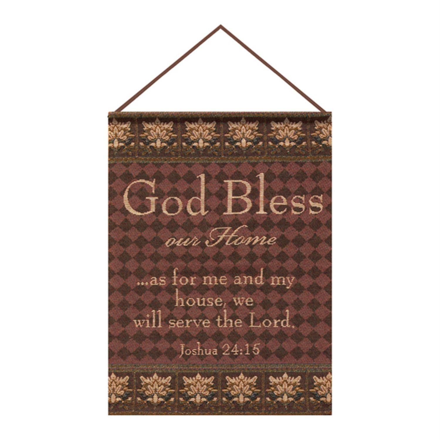 Manual Inspirational Collection Wall Hanging with Frame, God Bless Our Home, 12.5 X 18-Inch