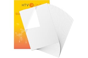 HTVRONT Sublimation Sticker Paper - 20 Pcs Matte White Waterproof Sublimation Stickers