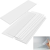 Barydat 8 Pcs Frosted Plastic Shelf Liner Waterproof Non Adhesive Shelf Mats for Wire Shelves Strength Wire Shelving Cover for Kitchen Shelving Unit Pantry Cabinet Storage (Clear,12 x 48 Inch)