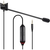 Detachable Mic for Bose QuietComfort 35 II, QC35 II, QC35 Gaming Headphones | 2.5mm Boom Microphone with Mute Switch for Xbox One, PS4, PS5, PC