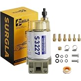 S3227 Fuel Filter Water Separator Assembly for Mercury Marine Outboards Replaces 320R, 490R-RAC-01, 18-7948, 9-37882, 18-7922, 18-7922-1 - Includes Screws, Fittings &amp; Clamps
