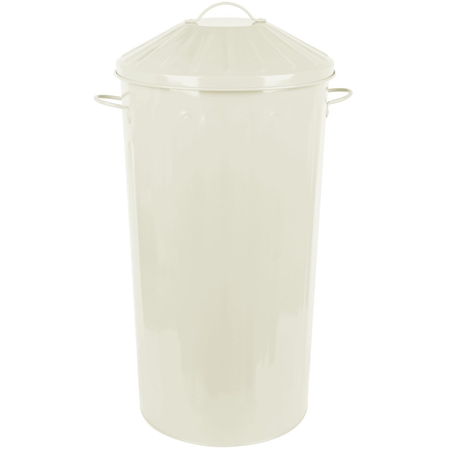 Cream 15 Litre Mini Metal Bin Small Bathroom Bedroom Kitchen Storage